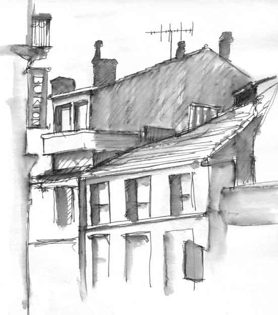 croquis d'un immeuble