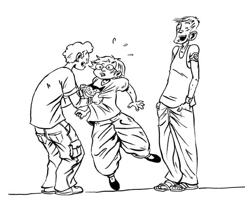 dessin de trois personnages