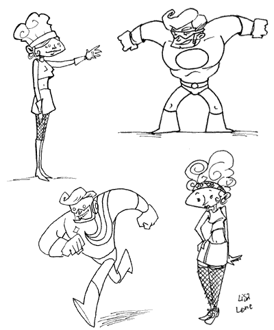 dessin de Gigaman et Lisalone