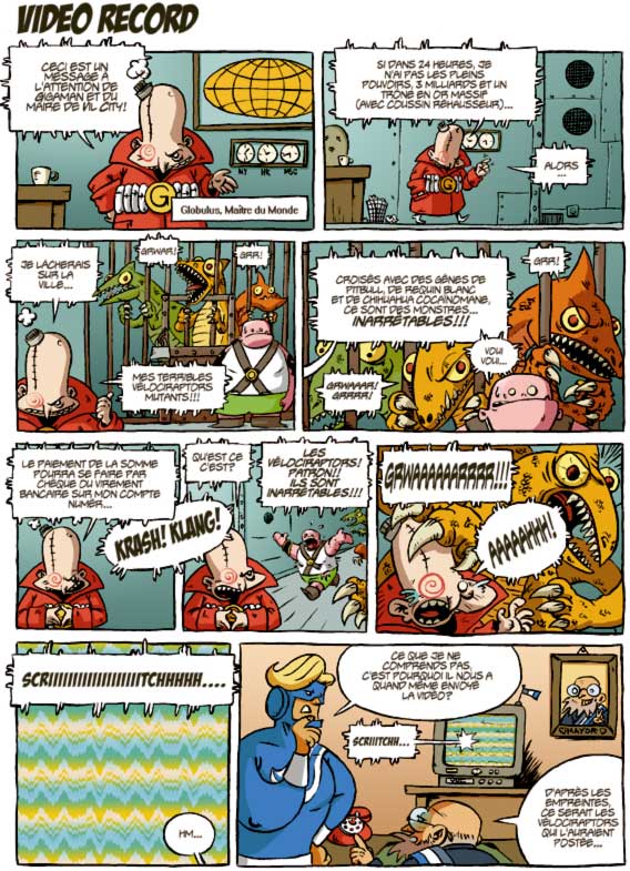 ''Video record'' planche couleur de la BD vil City